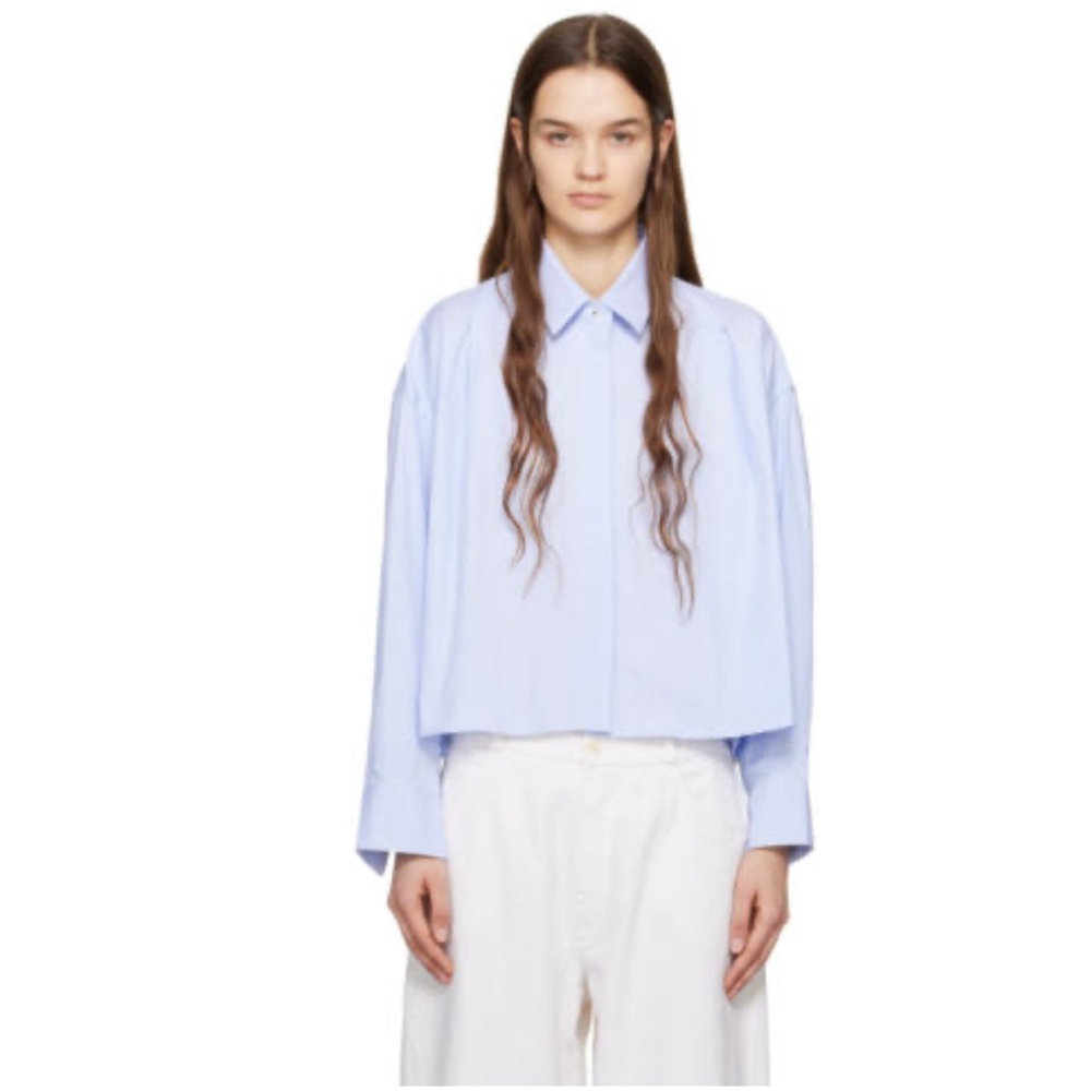 Cordera oversized cropped blue shirt